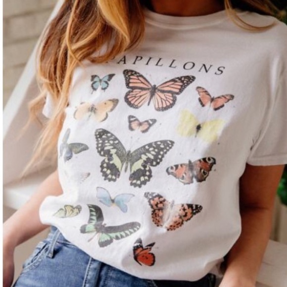 Urban Outfitters Tops - Urban Outfitters Papillons butterfly tee